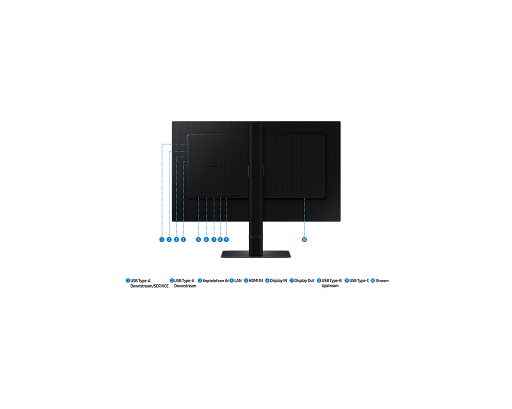 Samsung ViewFinity S6 LS24D600UAUXEN - aansluitingen
