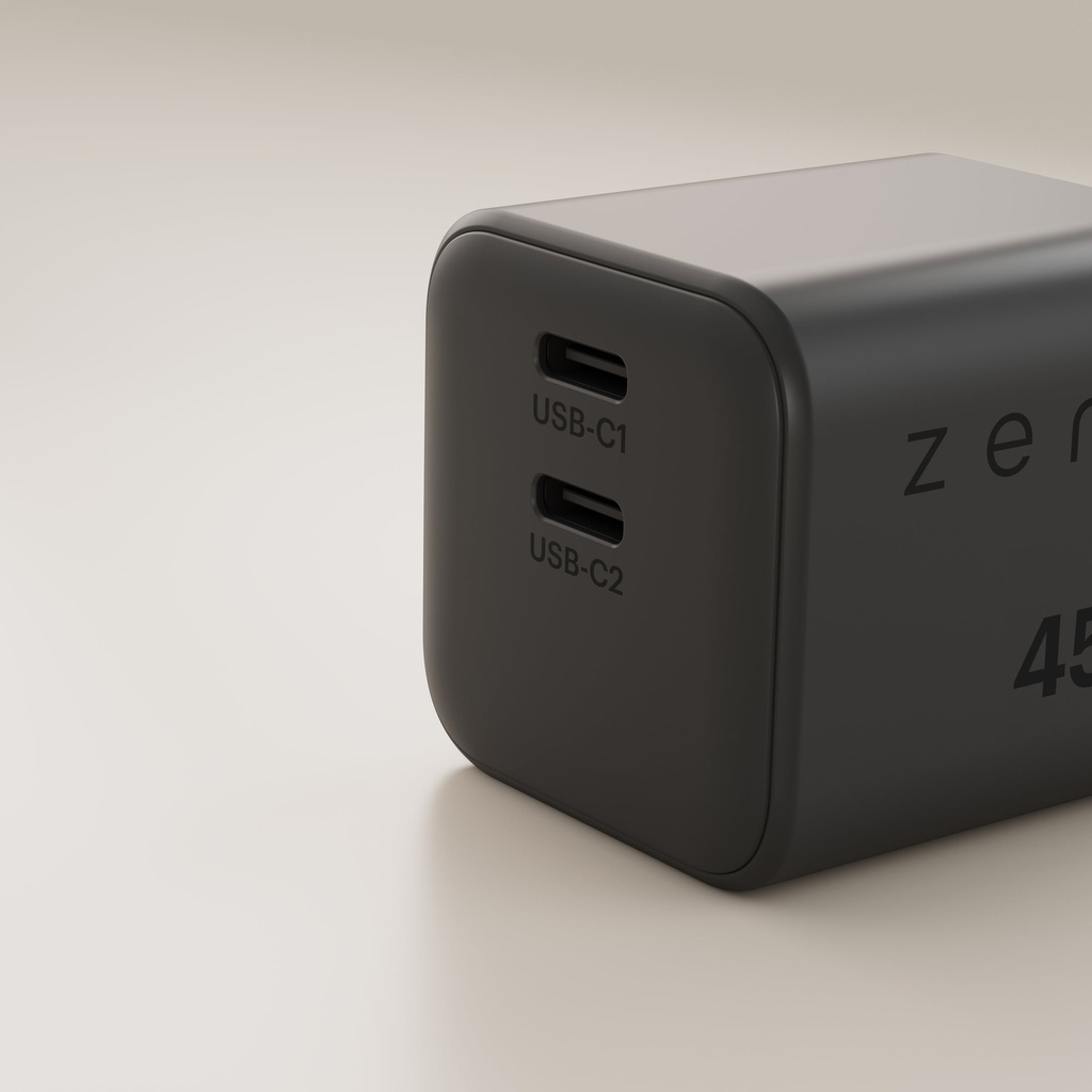Zens compact USB-C + USB-A Power Adapter (EU) |  30-100W