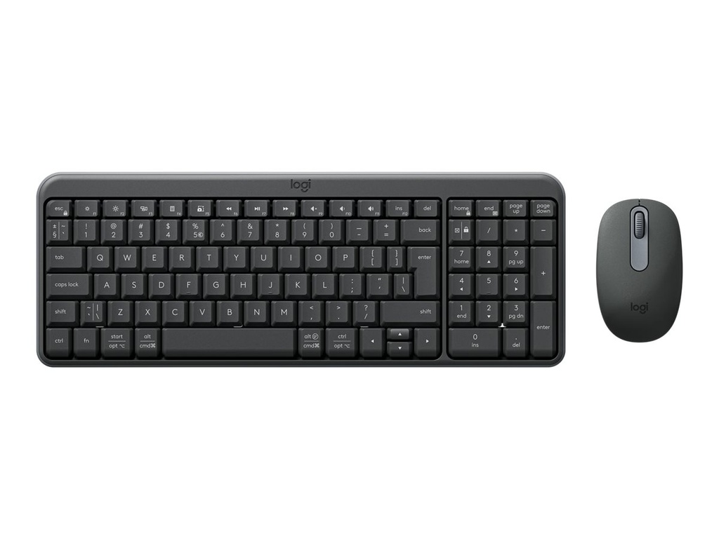 Logitech MK250 - QWERTY - Keyboard and mouse set